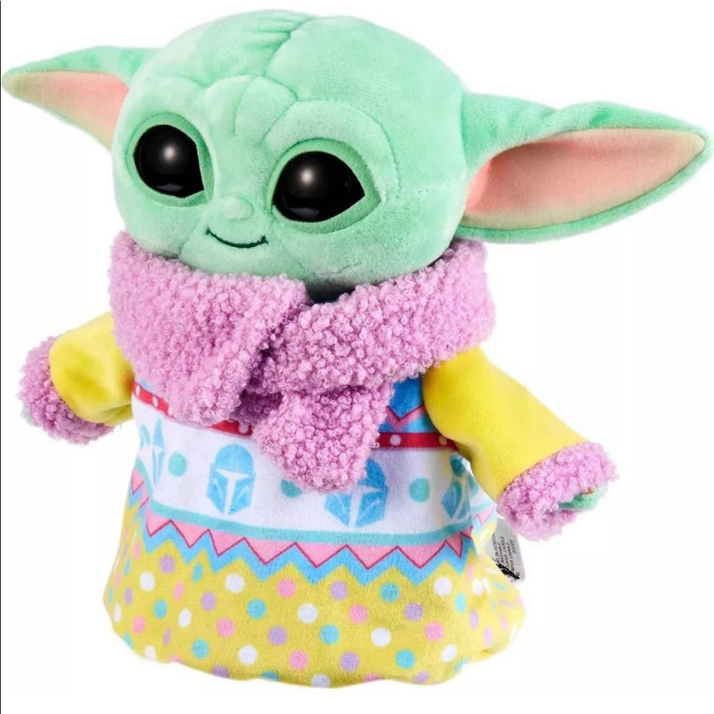 Star Wars Grogu Baby Yoda Stuffed Plush Easter Edition 10”